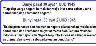 Pasal 30 Ayat 2 Uud Nri Tahun 1945 Berbunyi