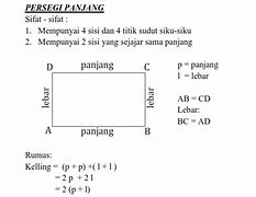 Rumus Mencari Luas Persegi Panjang Jika Diketahui Keliling Dan Panjang